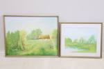 Sigvard Ranelid, 2 st, olja, signerad, samt blandteknik, osignerad.
