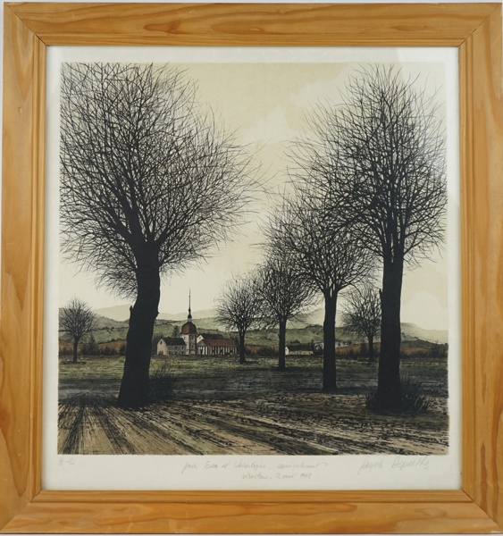 Jacques Deperthes, litografi H-C, signerad, daterad 1978.