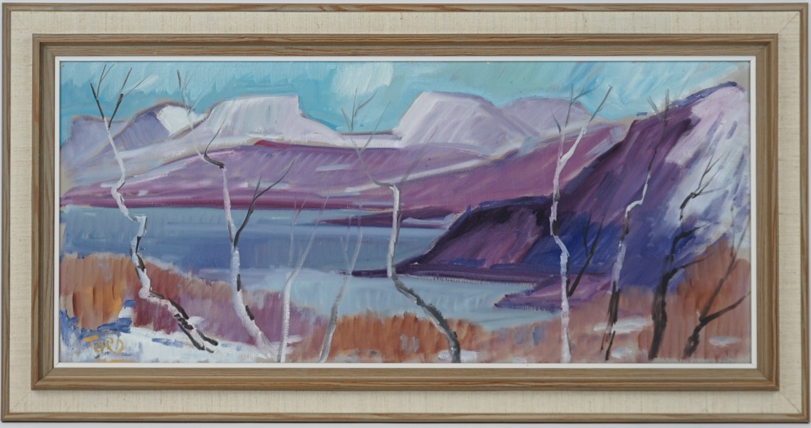 Tord Leander Engström, olja på duk, signerad.