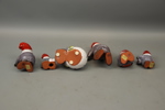Rolf Berg, tomtar m.m, 6 delar, keramik.