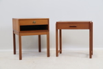 Sängbord/sidobord, 2 st, teak, 1900-talets andra hälft.