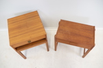 Sängbord/sidobord, 2 st, teak, 1900-talets andra hälft.