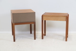 Sängbord/sidobord, 2 st, teak, 1900-talets andra hälft.