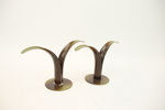 Ivar Ålenius Björk, ljusstakar, ett par, brons, "Liljan", Ystad Metall, 1900-tal.