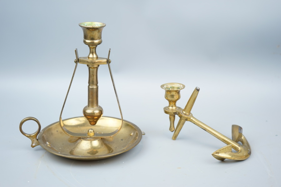 Ljusstakar, 2 st, mässing.