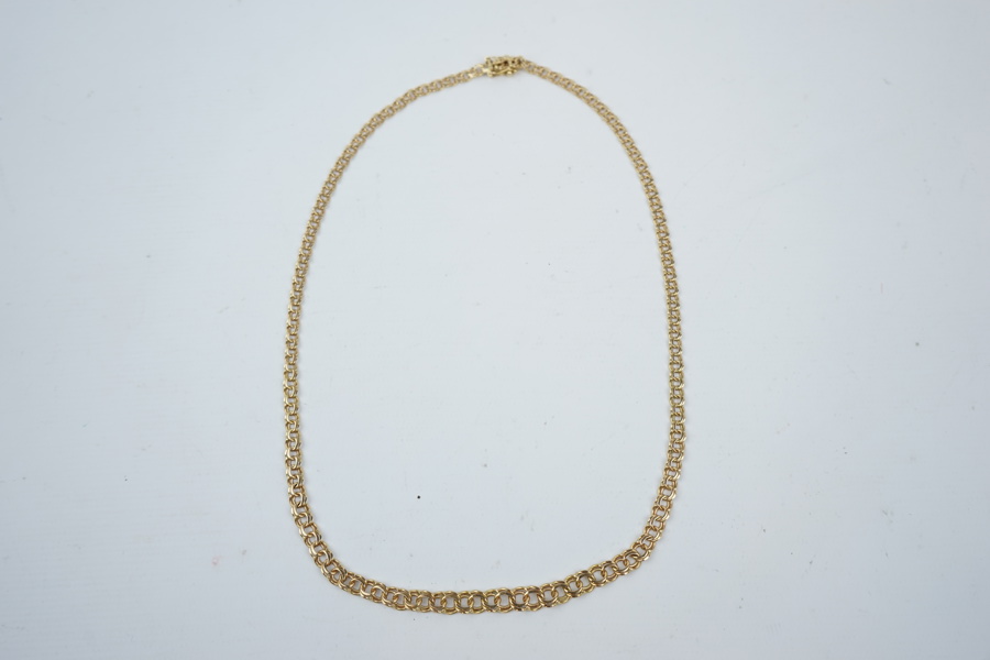 Halslänk, guld 18k doserad bismarcklänk.