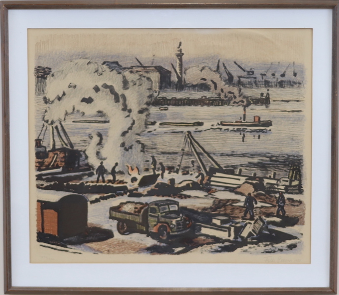 Folke Persson, litografi nr 234/260, signerad, daterad 1951.