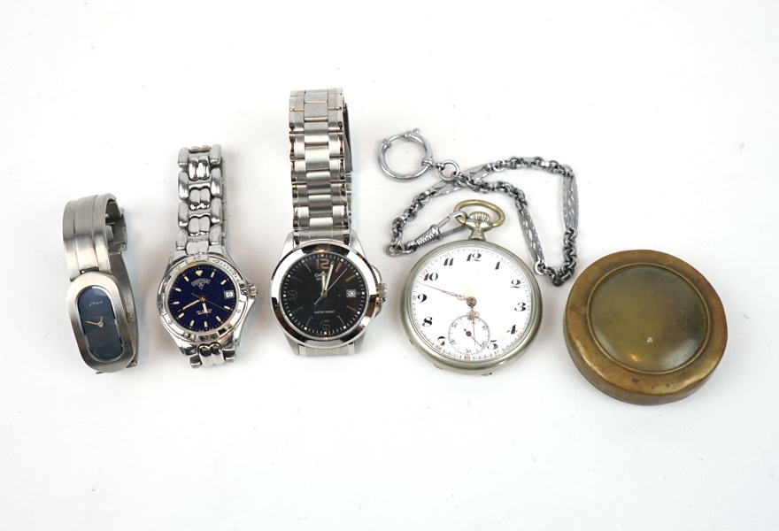 Armbandsur och fickur, 4 st, bl.a Certina.