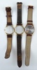 Armbandsur, 3 st, Certina och Caravelle.