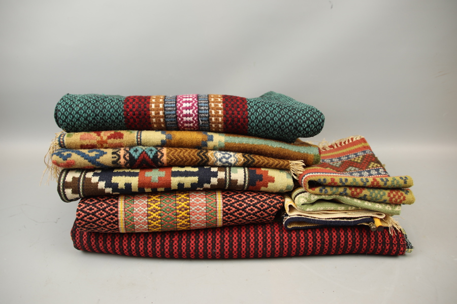 Allmogetextilier m.m, 10 delar.