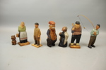 Träfigurer, 7 st, bl.a Linslöjden.