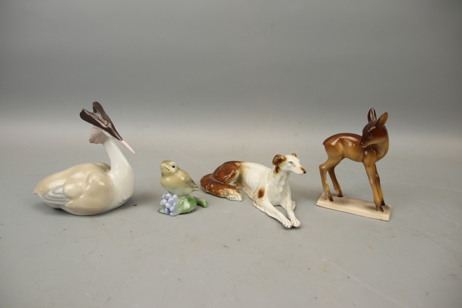 Figuriner, 4  st, porslin, bl. a Bavaria, Tyskland.