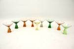 Likörglas, 9 st, glas, Trelleborgs glasbruk, 1950-tal.