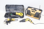 Elverktyg och byggradio, 4 delar, DeWalt.