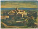Gerhard Wihlborg, ''St. Paul, Frankrike'', pastell, signerad, 1957.