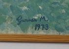 Oidentifierad konstnär, olja på duk, signerad Gunnar M, 1973.