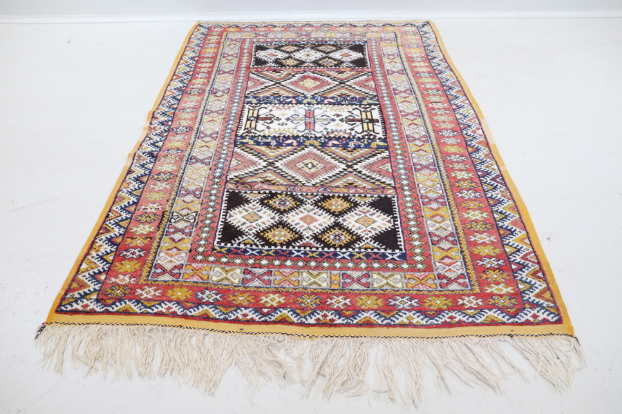 Matta, handknuten, ull.