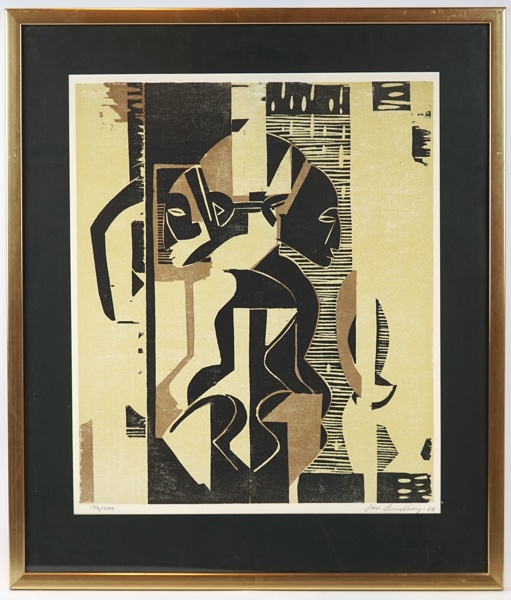 Jan Lundberg, litografi nr 142/200, signerad, 1980.