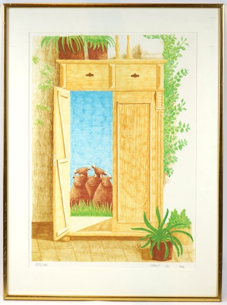 Sören Brynielsson, litografi nr 204/250, signerad, 1982.