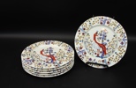 Klaus Haapaniemi, förrättstallrikar, 6 st, porslin, "Taika Vit", Iittala.