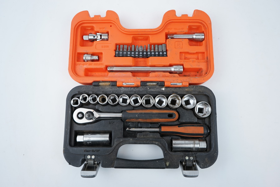 Hylsnyckelsats i väska, Bahco.