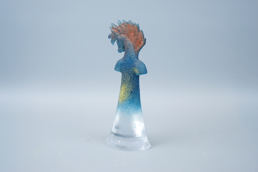 Kjell Engman, "Horse", skulptur, glas, Kosta Boda, signerad.