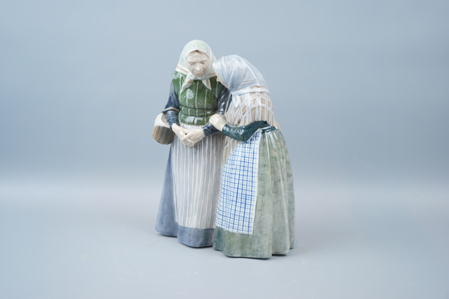 Christian Thomsen, "Skvallerdamer", figurin, porslin, Royal Copenhagen.