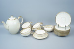 Moccaservis, 11 delar, porslin, Hackefors.