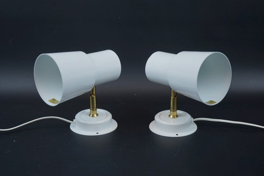 Vägglampor, ett par, justerbara, metall, Ewå.
