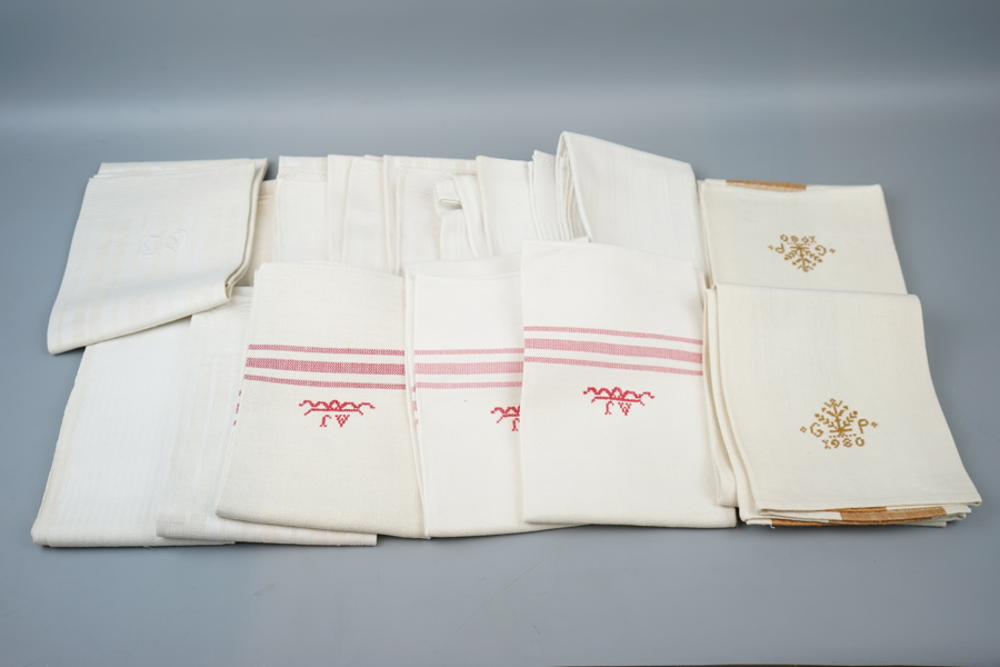 Handdukar, 15 st, linne.