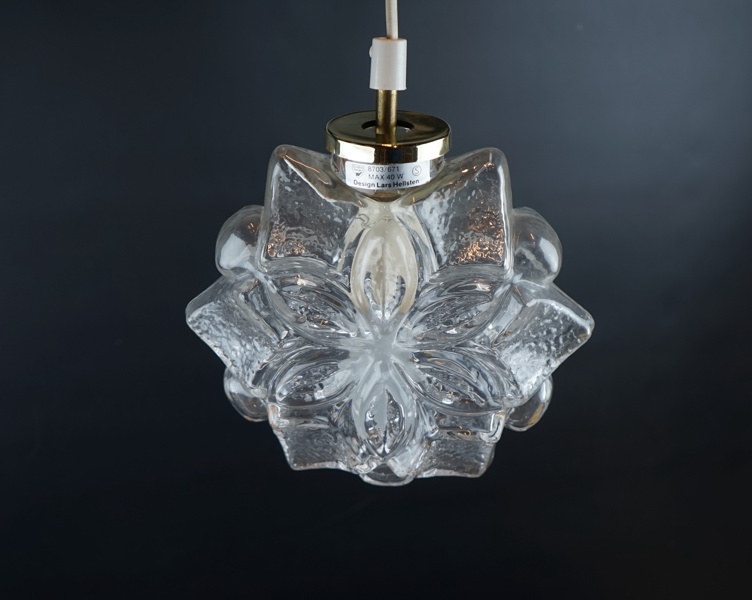 Fönsterlampa, glas, Lars Hellsten, Orrefors.