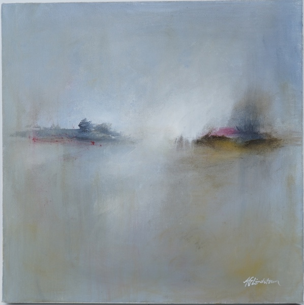 Anna-Greta Lindstam, Glemmingebro, olja på duk, signerad.