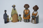 Figuriner, 2+2 st, keramik, Elsi Bourelius och Nina Ihrén, signerade.