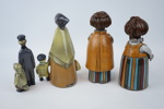 Figuriner, 2+2 st, keramik, Elsi Bourelius och Nina Ihrén, signerade.