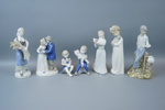 Figuriner, 7 st, porslin, bl.a Tengra.