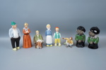 Figuriner, 8 st, keramik, bl.a "Edvard Persson", Goebel och Elbogen Keramik.