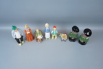 Figuriner, 8 st, keramik, bl.a "Edvard Persson", Goebel och Elbogen Keramik.