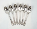 Matskedar, 6 st, silver, Ludvig Edvard Liljeblad, 1859.