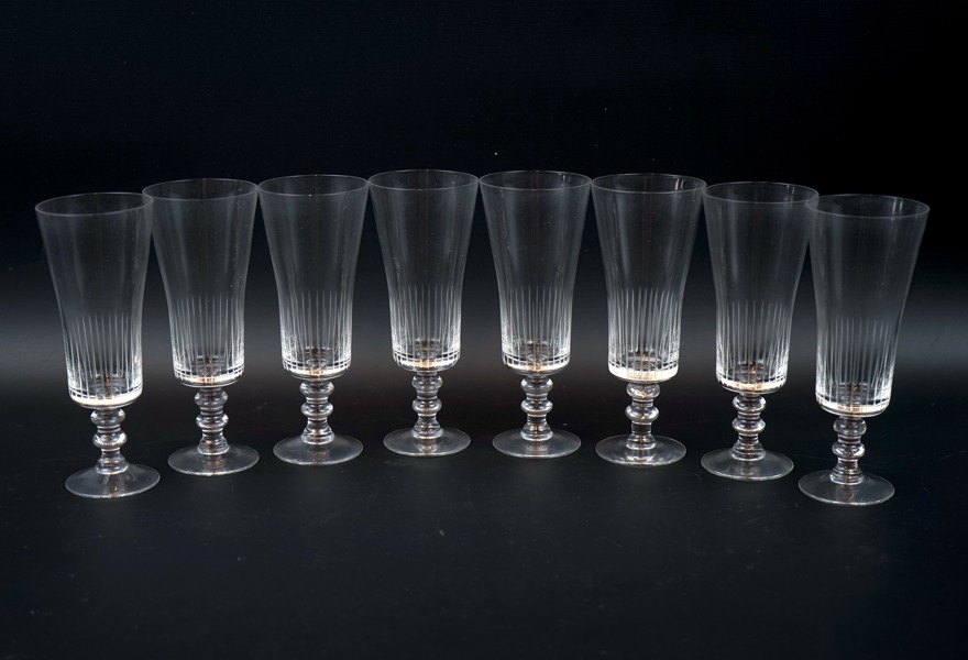 Bengt Orup, glas, 8 st, ''Chevalier'', Johansfors.