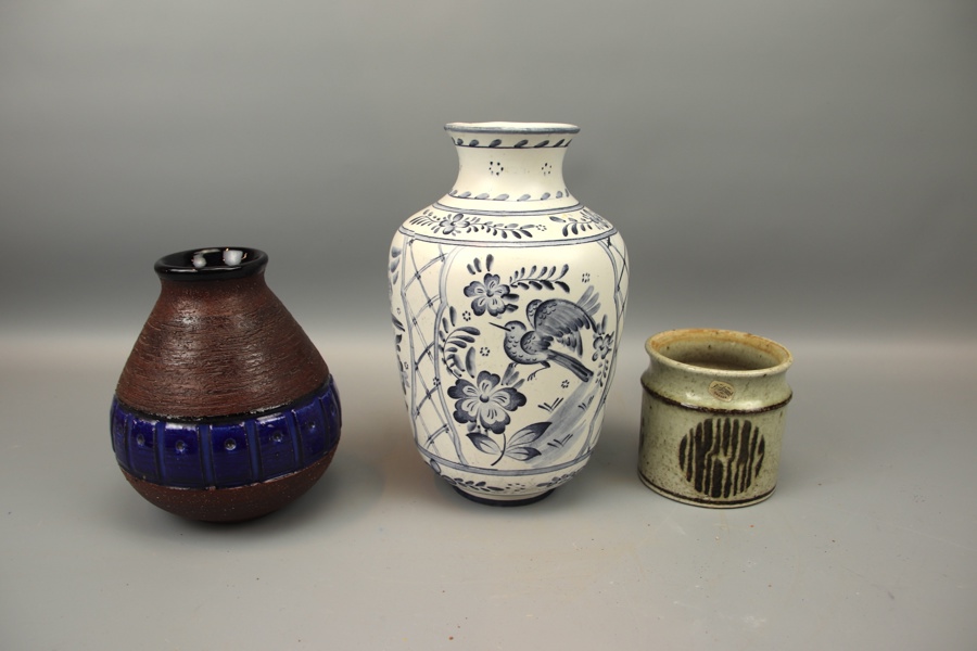 Vaser, 3 st, keramik, bl.a Ilse Claesson, Rörstrand.