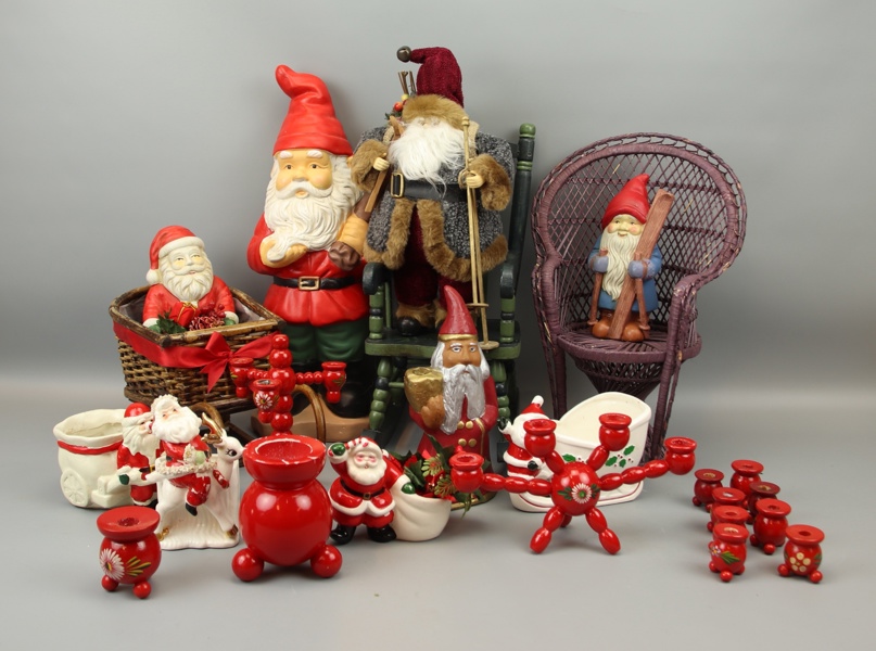 Julfiguriner m.m, ett parti, olika material.