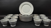 Mattallrikar och skålar, 24 delar, stengods, Vista Alegre, Portugal.