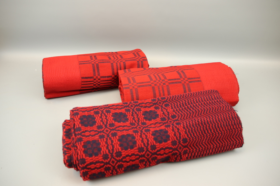 Stenbordsdukar, 3 st, allmoge, 1900-tal.