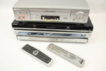 DVD- och VHS-spelare, 3+1 st, bl.a Sony och Toshiba.