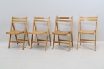 Klappstolar, 4 st, trä.