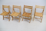 Klappstolar, 4 st, trä.