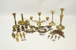 Ljusstakar beslag, ett parti, mässing, bl.a CAWA.