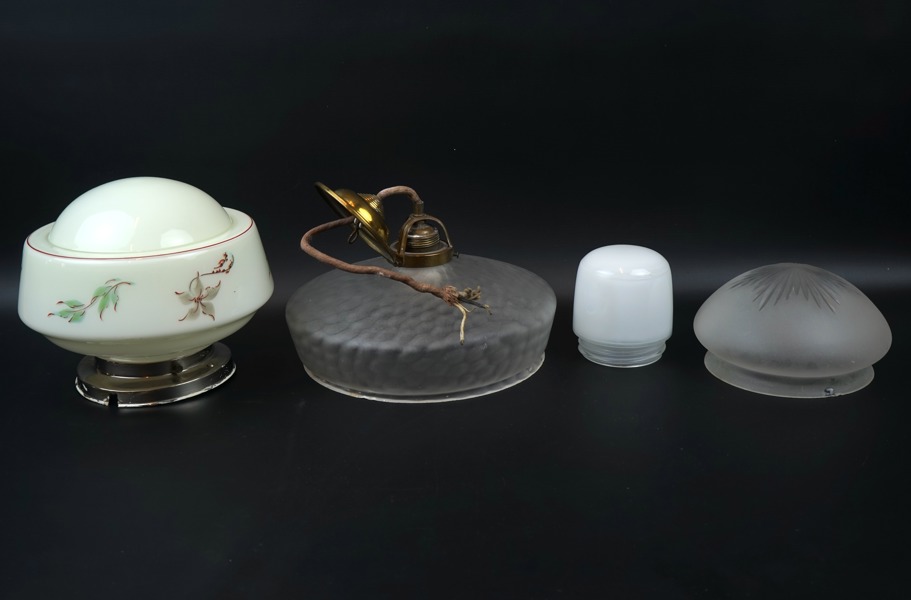 Takplafonder, kupor m.m, 4 delar, glas.
