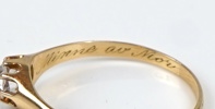 Ring med sten, guld 18k, 1943.