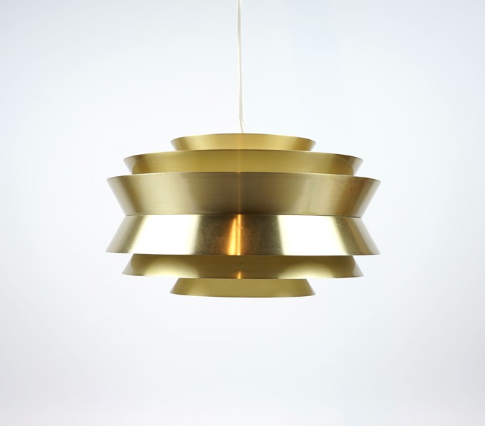 Carl Thore, taklampa, mässing, 1970-tal.